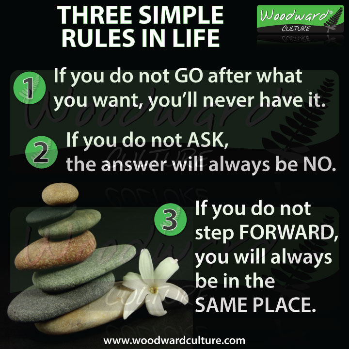 Quote about Three simple rules in life - Woodward Culture