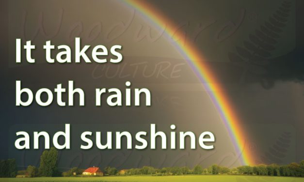 It takes both rain and sunshine to make a rainbow