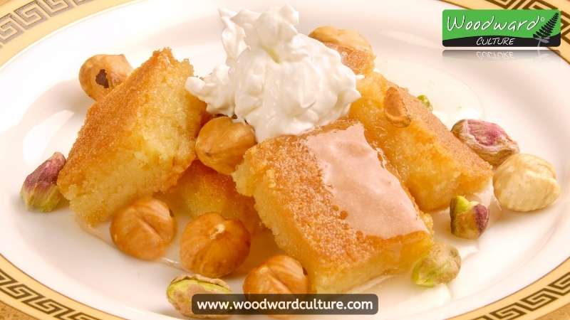Basbousa - A typical Egyptian dessert - Woodward Culture Typical Food of Egypt