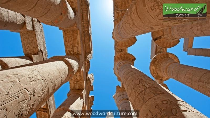 Hypostyle Hall Columns at the Karnak Temple Complex in Luxor Egypt - Woodward Culture