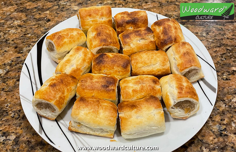 Homemade sausage rolls, a little on the burnt side - New Zealand Food - Woodward Culture
