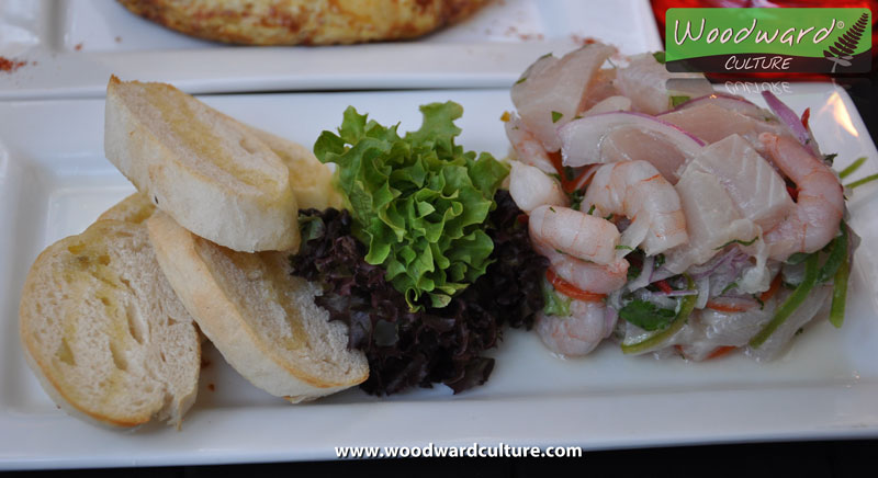 A Chilean seafood dish from Barrio Lastarria in Santiago, Chile - Woodward Culture Food Guide