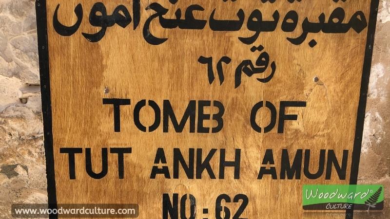 Tomb of Tutankhamun sign - Valley of the Kings Luxor Egypt - Woodward Culture Travel Guide