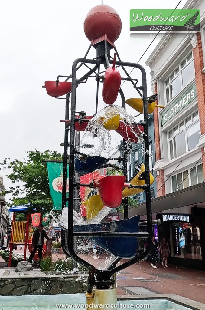 Bucket Fountain on Cuba Street in Wellington, New Zealand - Woodward Culture